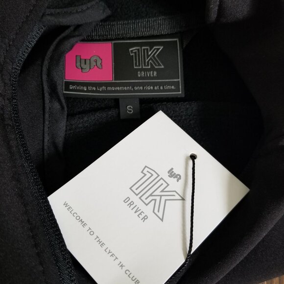 Lyft 1K Jacket Womens S Black Soft Shell Fleece Lined Full Zip Logo New - Picture 6 of 8